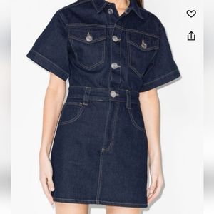 Frame oversized denim shirt dress